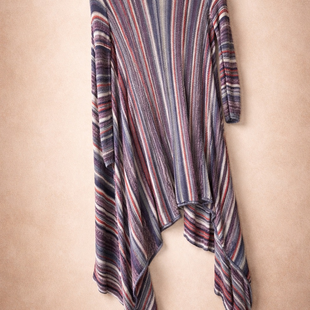 Billabong Open-Front Striped Waterfall Cardigan